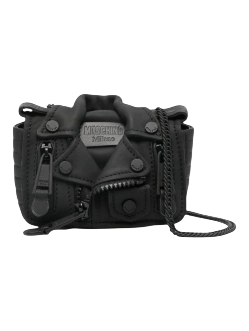Moschino Mini Biker Leather Crossbody